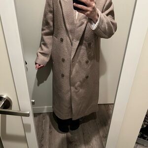 River Island Beige Double-Breasted Trench Coat